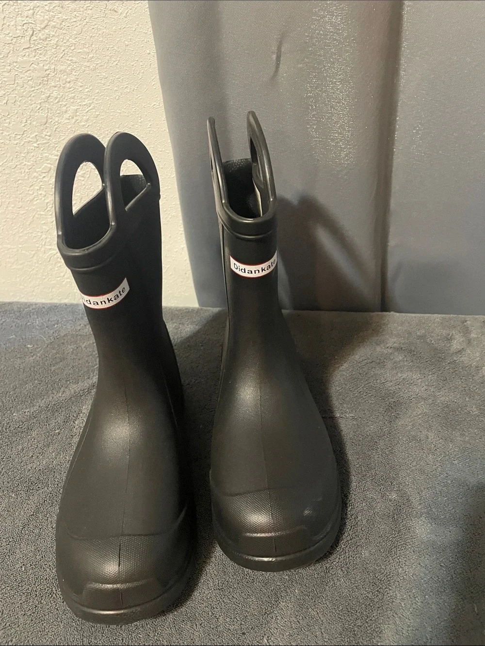 Kids Black Waterproof Pull-On Boots